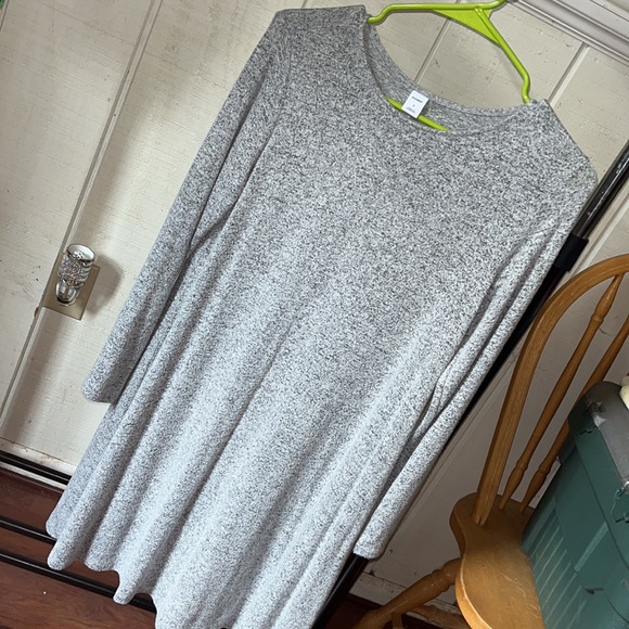Ticked Gray Old Navy Dress - Picture 2 of 5